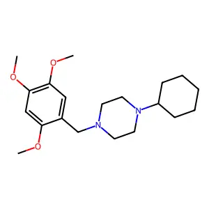 1-Cyclohexyl-4-[(2,4,5-trimethoxyphenyl)methyl]piperazine structure