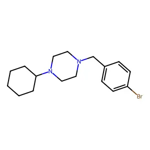 1-(4-Bromobenzyl)-4-cyclohexylpiperazine structure