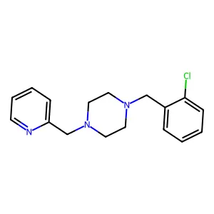 1-(2-Chlorobenzyl)-4-(pyridin-2-ylmethyl)piperazine structure