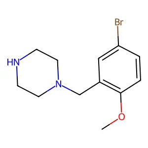 1-[(5-Bromo-2-methoxyphenyl)methyl]piperazine structure