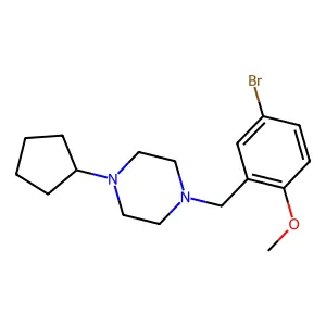 1-(5-Bromo-2-methoxybenzyl)-4-cyclopentylpiperazine structure