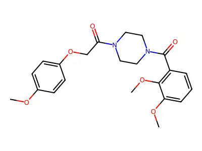 1-[4-(2,3-Dimethoxybenzoyl)piperazin-1-yl]-2-(4-methoxyphenoxy)ethanone structure