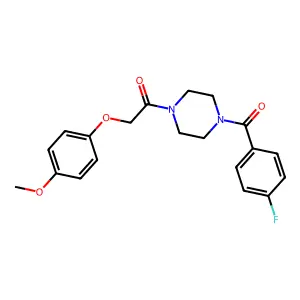 1-[4-(4-Fluorobenzoyl)piperazin-1-yl]-2-(4-methoxyphenoxy)ethanone structure