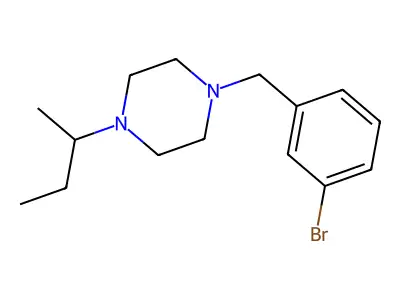 1-(3-Bromobenzyl)-4-(butan-2-yl)piperazine structure