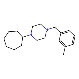 1-Cycloheptyl-4-[(3-methylphenyl)methyl]piperazine structure