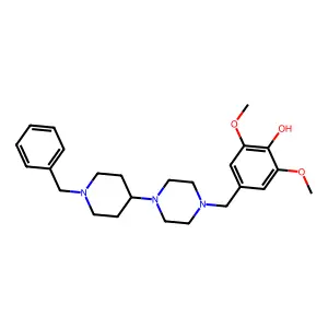 4-[[4-(1-Benzylpiperidin-4-yl)piperazin-1-yl]methyl]-2,6-dimethoxyphenol structure