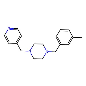 1-[(3-Methylphenyl)methyl]-4-(pyridin-4-ylmethyl)piperazine structure