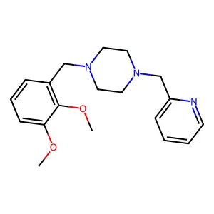 1-(2,3-Dimethoxybenzyl)-4-(pyridin-2-ylmethyl)piperazine structure