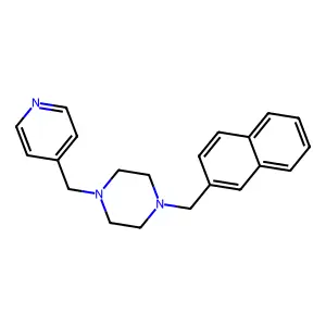 1-(Naphthalen-2-ylmethyl)-4-(pyridin-4-ylmethyl)piperazine structure