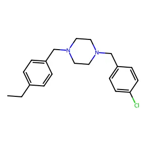 1-(4-Chlorobenzyl)-4-(4-ethylbenzyl)piperazine structure