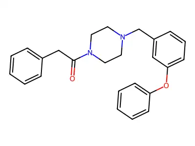 1-[4-[(3-Phenoxyphenyl)methyl]piperazin-1-yl]-2-phenylethanone structure