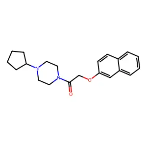 Piperazine, 1-cyclopentyl-4-[(2-naphthalenyloxy)acetyl]- structure