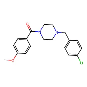 1-(4-Chlorobenzyl)-4-(4-methoxybenzoyl)piperazine structure