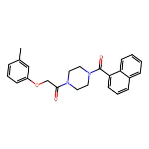 2-(3-Methylphenoxy)-1-[4-(naphthalene-1-carbonyl)piperazin-1-yl]ethanone structure