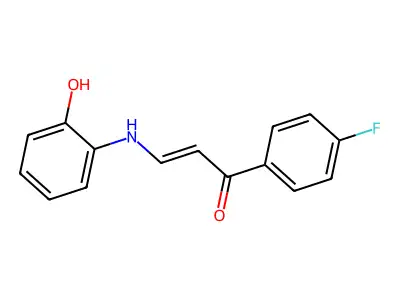 1-(4-Fluorophenyl)-3-[(2-hydroxyphenyl)amino]prop-2-en-1-one structure