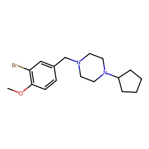 1-(3-Bromo-4-methoxybenzyl)-4-cyclopentylpiperazine structure