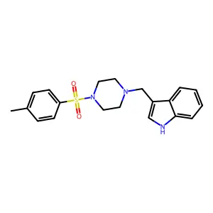 3-({4-[(4-methylphenyl)sulfonyl]-1-piperazinyl}methyl)-1H-indole structure