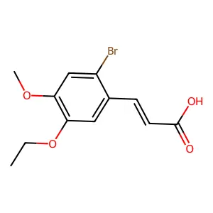 3-(2-Bromo-5-ethoxy-4-methoxyphenyl)prop-2-enoic acid structure