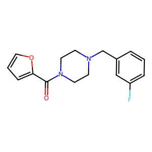 1-(3-Fluorobenzyl)-4-(2-furoyl)piperazine structure