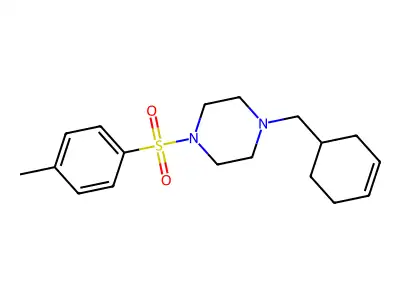 1-(Cyclohex-3-en-1-ylmethyl)-4-(4-methylphenyl)sulfonylpiperazine structure