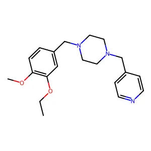 1-(3-Ethoxy-4-methoxybenzyl)-4-(pyridin-4-ylmethyl)piperazine structure