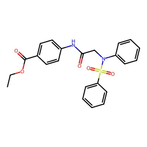 ethyl 4-{[N-phenyl-N-(phenylsulfonyl)glycyl]amino}benzoate structure