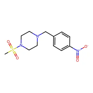 1-(Methylsulfonyl)-4-(4-nitrobenzyl)piperazine structure