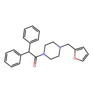 1-[4-(Furan-2-ylmethyl)piperazin-1-yl]-2,2-diphenylethanone structure