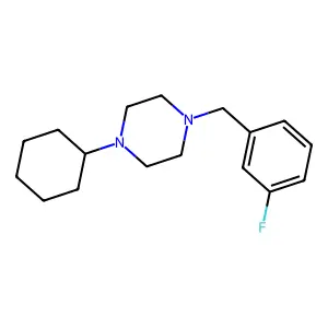 1-Cyclohexyl-4-[(3-fluorophenyl)methyl]piperazine structure