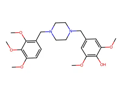 2,6-Dimethoxy-4-({4-[(2,3,4-trimethoxyphenyl)methyl]piperazin-1-YL}methyl)phenol structure