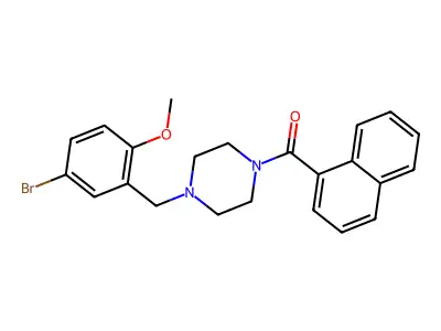[4-(5-Bromo-2-methoxybenzyl)piperazin-1-yl](naphthalen-1-yl)methanone structure