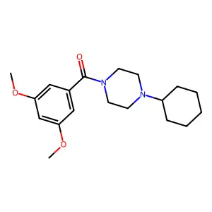 1-Cyclohexyl-4-(3,5-dimethoxybenzoyl)piperazine structure