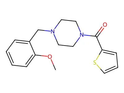 [4-[(2-Methoxyphenyl)methyl]piperazin-1-yl]-thiophen-2-ylmethanone structure