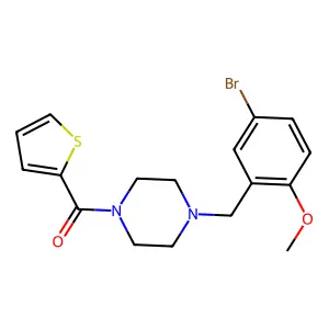 1-(5-Bromo-2-methoxybenzyl)-4-(2-thienylcarbonyl)piperazine structure