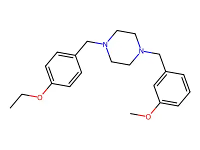 1-(4-Ethoxybenzyl)-4-(3-methoxybenzyl)piperazine structure