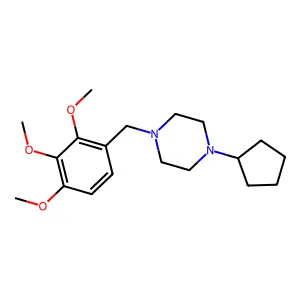 1-Cyclopentyl-4-(2,3,4-trimethoxybenzyl)piperazine structure
