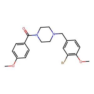 [4-[(3-Bromo-4-methoxyphenyl)methyl]piperazin-1-yl]-(4-methoxyphenyl)methanone structure