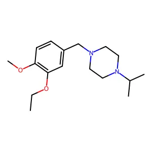 1-[(3-Ethoxy-4-methoxyphenyl)methyl]-4-propan-2-ylpiperazine structure