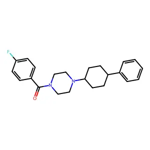 (4-Fluorophenyl)-[4-(4-phenylcyclohexyl)-1-piperazinyl]methanone structure