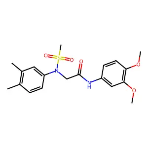 N-(3,4-dimethoxyphenyl)-2-(3,4-dimethyl-N-methylsulfonylanilino)acetamide structure