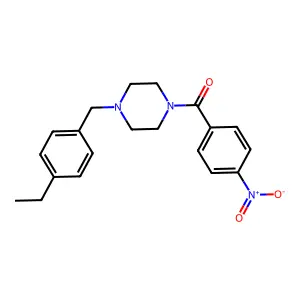 1-(4-Ethylbenzyl)-4-(4-nitrobenzoyl)piperazine structure