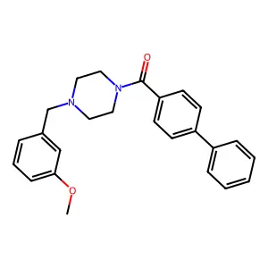 Biphenyl-4-yl[4-(3-methoxybenzyl)piperazin-1-yl]methanone structure