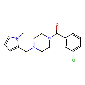 (3-Chlorophenyl)-[4-[(1-methylpyrrol-2-yl)methyl]piperazin-1-yl]methanone structure