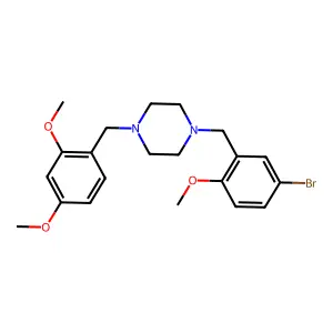 1-(5-Bromo-2-methoxybenzyl)-4-(2,4-dimethoxybenzyl)piperazine structure