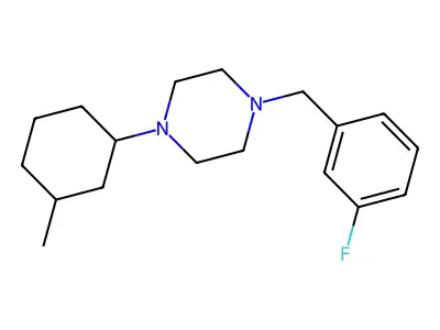 1-(3-Fluorobenzyl)-4-(3-methylcyclohexyl)piperazine structure