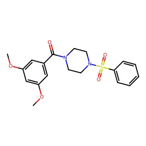 (4-Benzenesulfonyl-piperazin-1-yl)-(3,5-dimethoxy-phenyl)-methanone structure