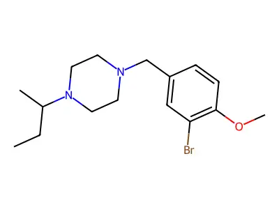 1-(3-Bromo-4-methoxybenzyl)-4-(butan-2-yl)piperazine structure