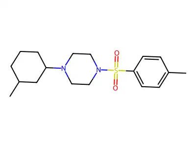 1-(3-Methylcyclohexyl)-4-[(4-methylphenyl)sulfonyl]piperazine structure