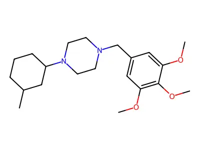1-(3-Methylcyclohexyl)-4-[(3,4,5-trimethoxyphenyl)methyl]piperazine structure