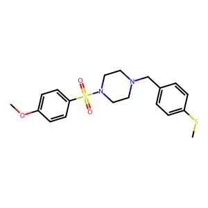1-(4-Methoxyphenyl)sulfonyl-4-[(4-methylsulfanylphenyl)methyl]piperazine structure